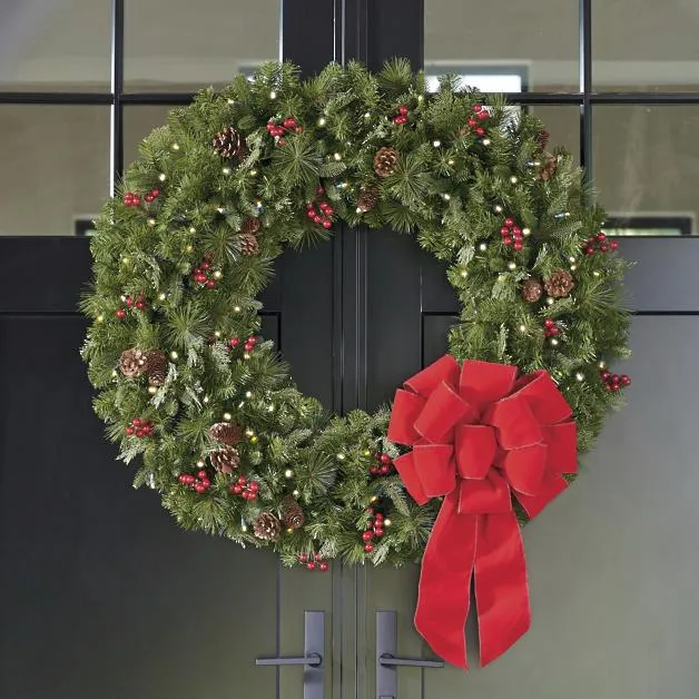 Double Door Cordless Wreath | Grandin Road