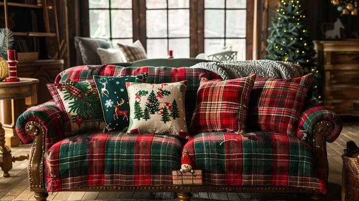 Download Cozy Christmas Couch Image - Christmas, Cozy, Couch | StockCake