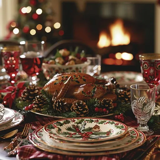 Download Festive Dinner Setting Image - Holiday, Christmas, Dinner |  StockCake