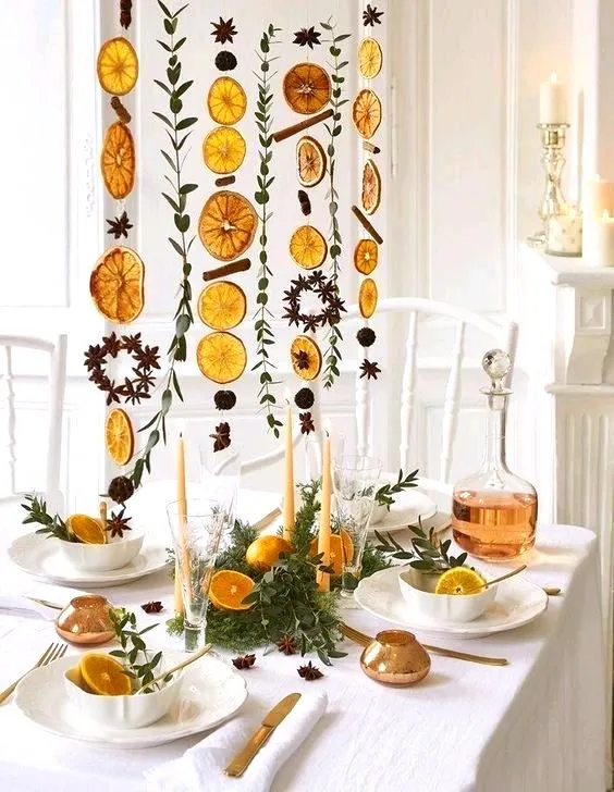 Dried Lemon Garland Dishfunctional Designs: Dried Citrus Slices In  Christmas Garlands Home Decor