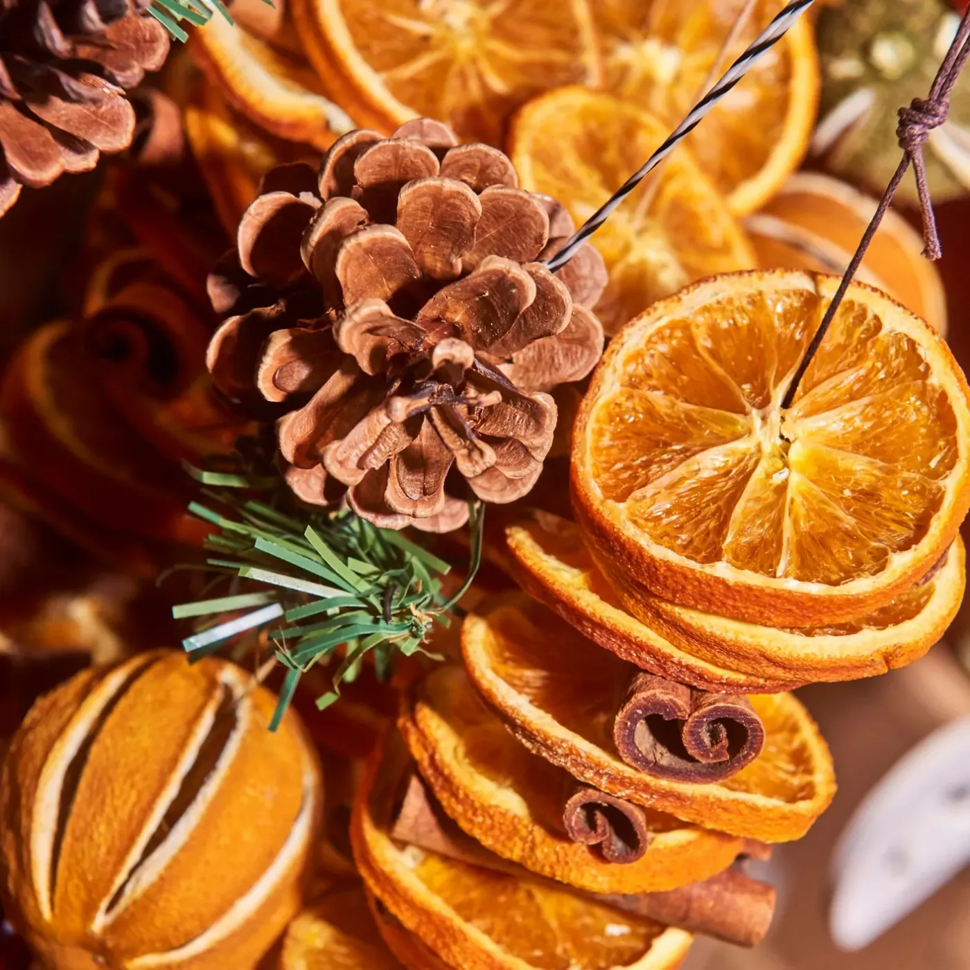 Dried Orange Slice Decor Christmas Decorations 10 Ft Dried Orange Slice  Christmas Garland Realistic Farmhouse Christmas
