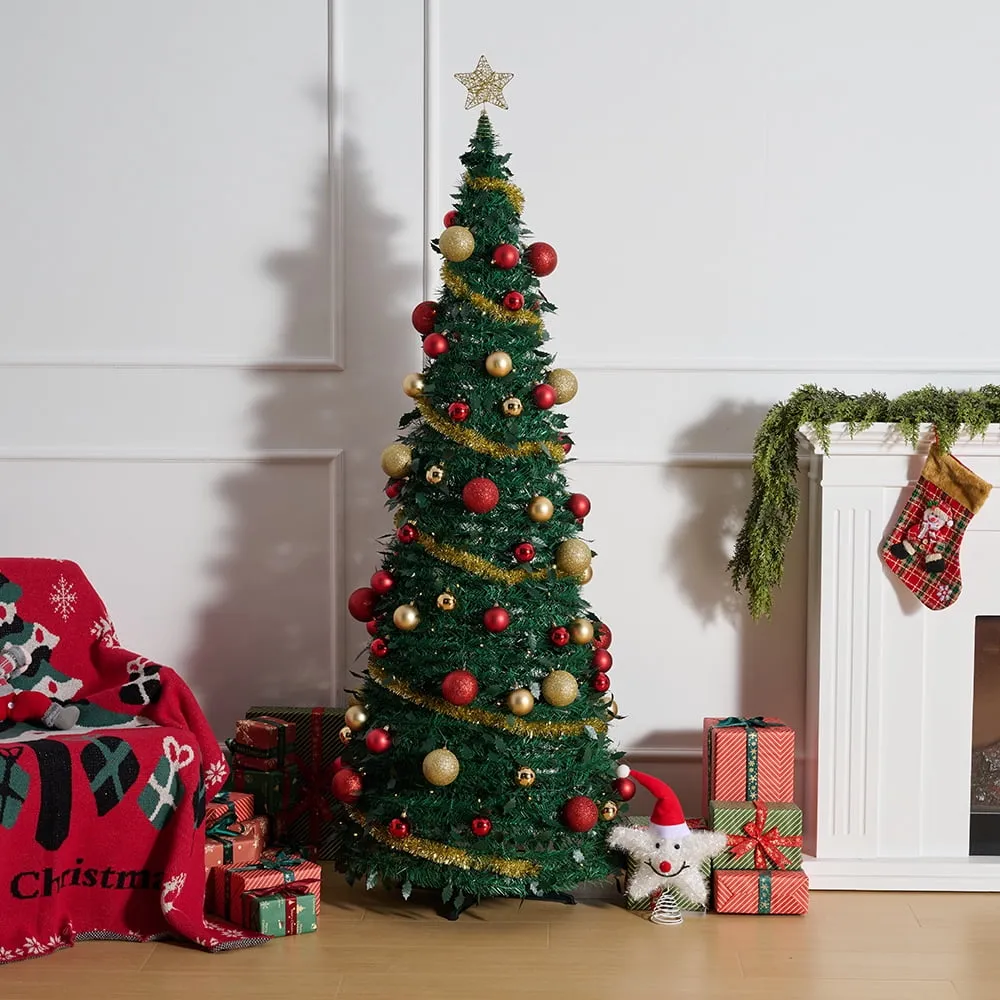 DR.Planzen 6ft Artificial Prelit Christmas Tree - Christmas Tree with
