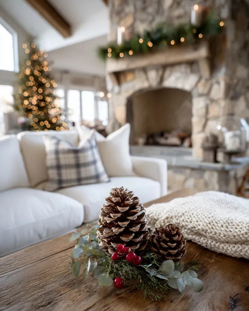 Effortless Christmas Mantel Decor: Farmhouse Style Secrets! 🎄