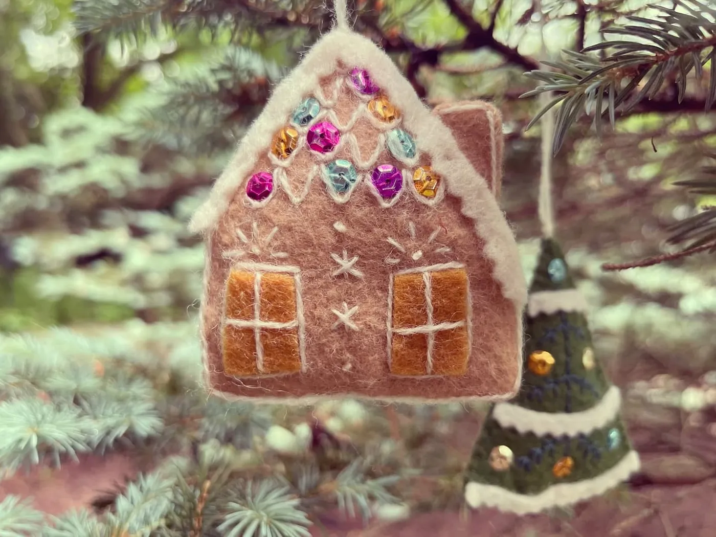 Embroidered Felted Ornaments - GoggleWorks