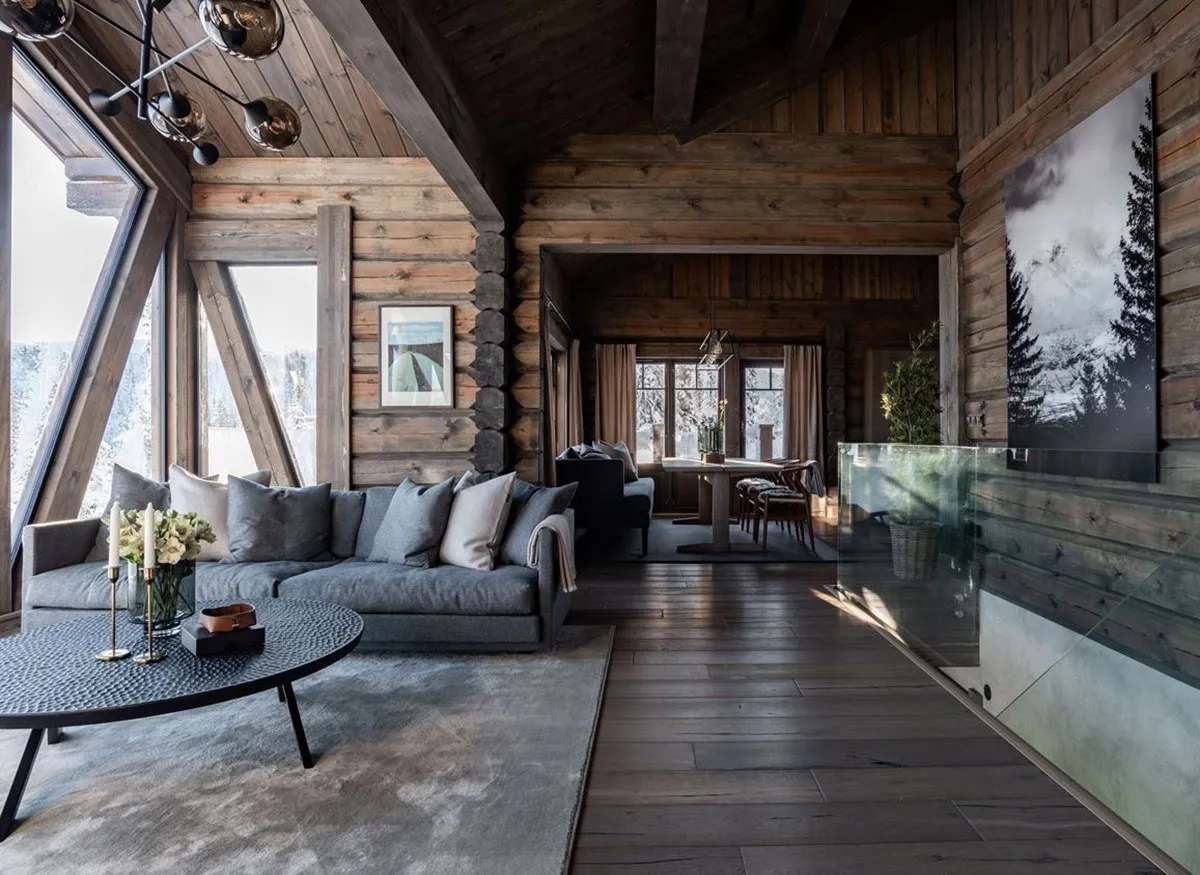 Fabulous Scandinavian mountain cabin with moody accents - Daily Dream Decor