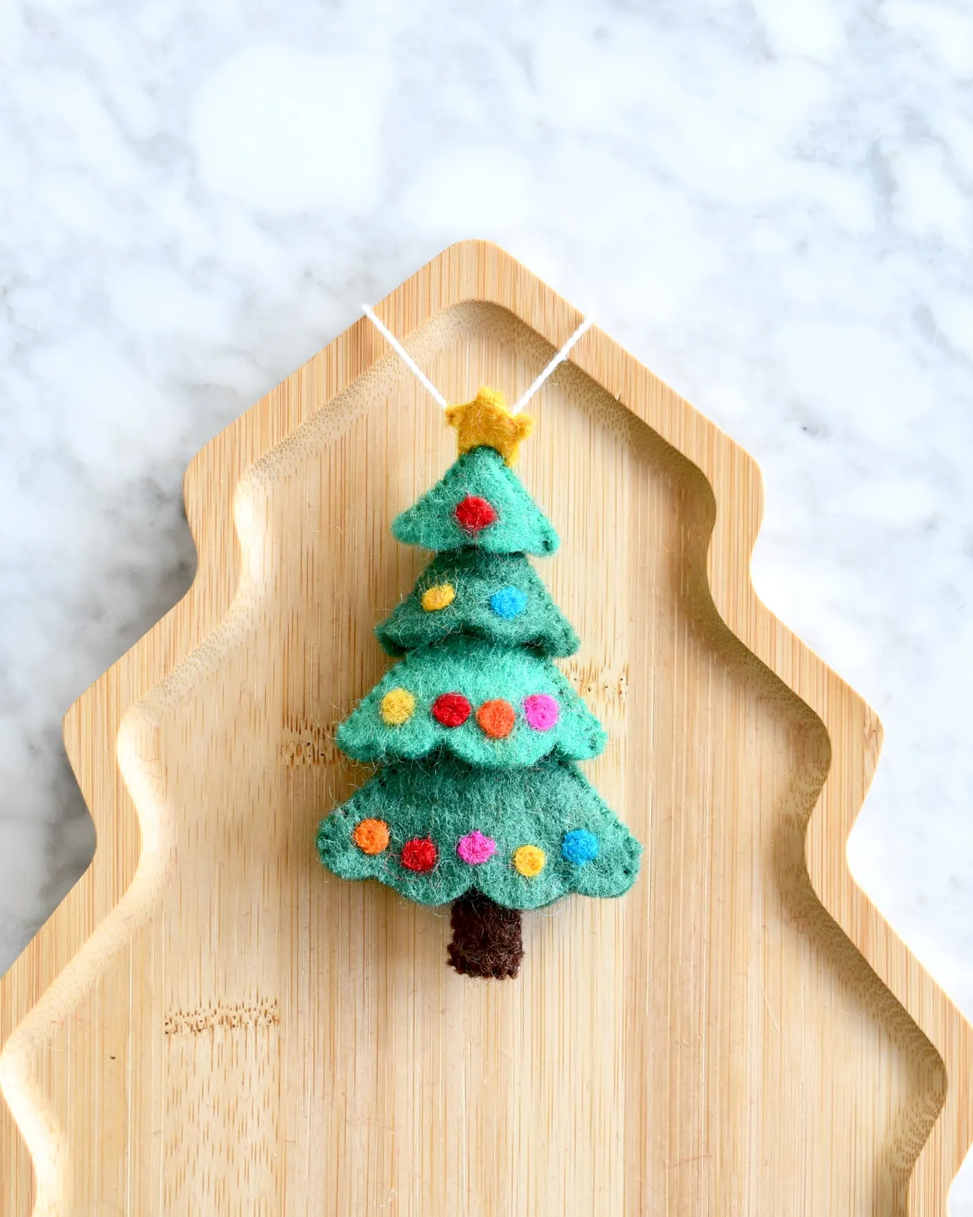 Felt Christmas Tree Ornament | Tara Treasures | Felt Play Food, Baby Cot Mobiles, Finger Puppets, Cat Caves, Kids Felt Toys