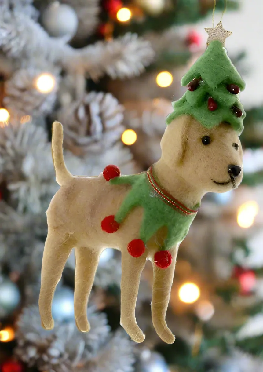 Felt Friends Dog - Christmas Tree And Elf Collar Christmas Decor Chri. –  Bon Ton goods