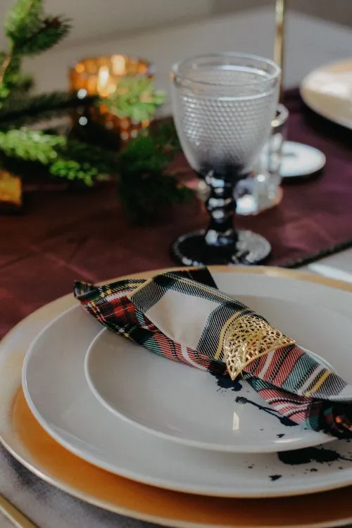 Festive Christmas Dinner Table Setting with Uszka · Free Stock Photo