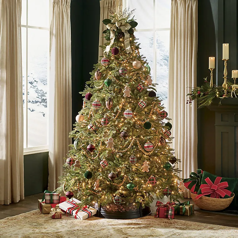 Fireside Holiday Plaid Ornaments, Set of 8 | Grandin Road