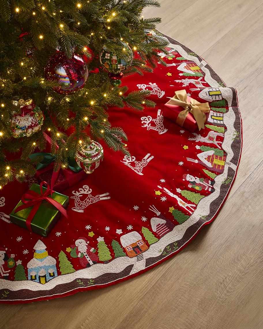 Florida Gators Christmas Tree Skirt – Felt, Blue, Holiday Team Decor