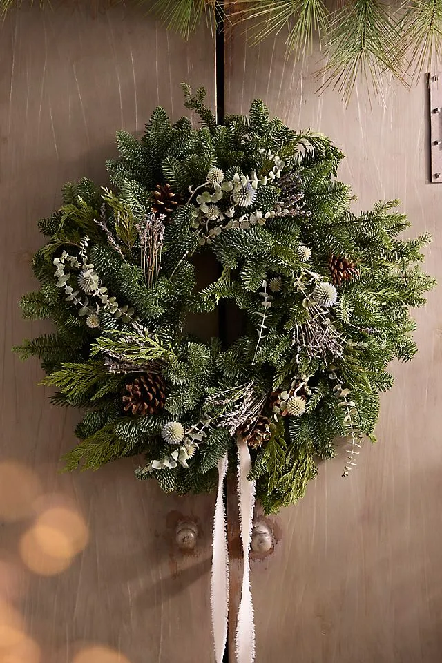 Fresh Evergreen, Lavender + Eucalyptus Wreath | Terrain