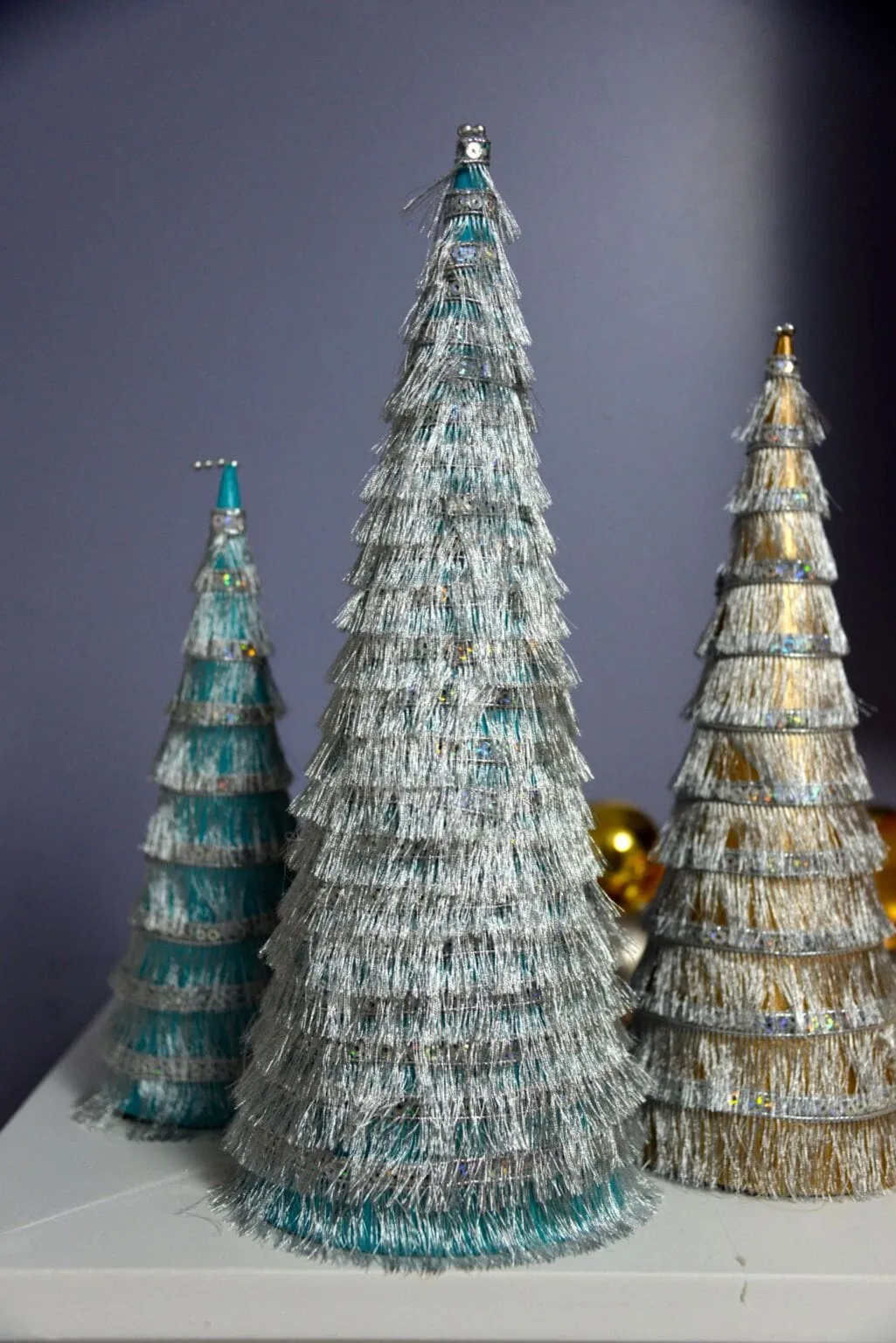 Fringe Christmas trees are fun and easy to make