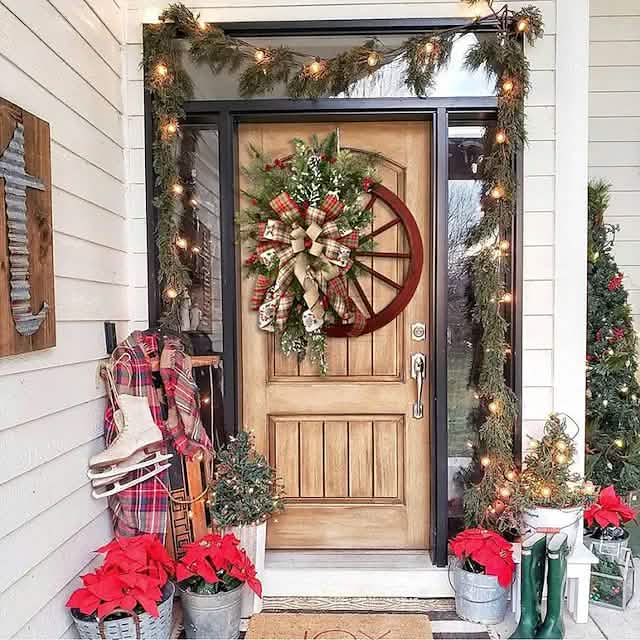 Front Door Wooden Vintage Winter Decorative Christmas | DailySale