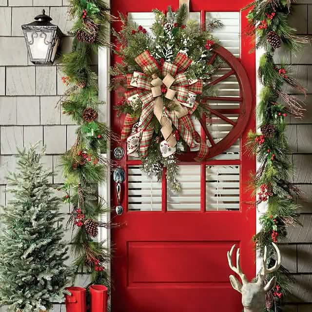 Front Door Wooden Vintage Winter Decorative Christmas | DailySale