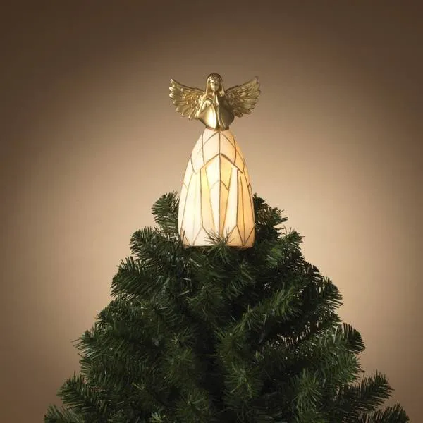 Gerson Elegant 11.5 Inch Electric Lighted Gold Angel Tree Topper with 10  Clear Lights - 2663800EC | Blain's Farm & Fleet