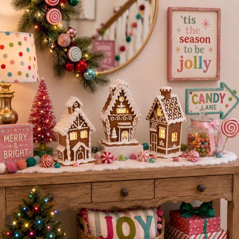 Gerson LED Brown/White Lighted Gingerbread Table Decor 7 in. Mfr# 2549780 -  Ace Hardware