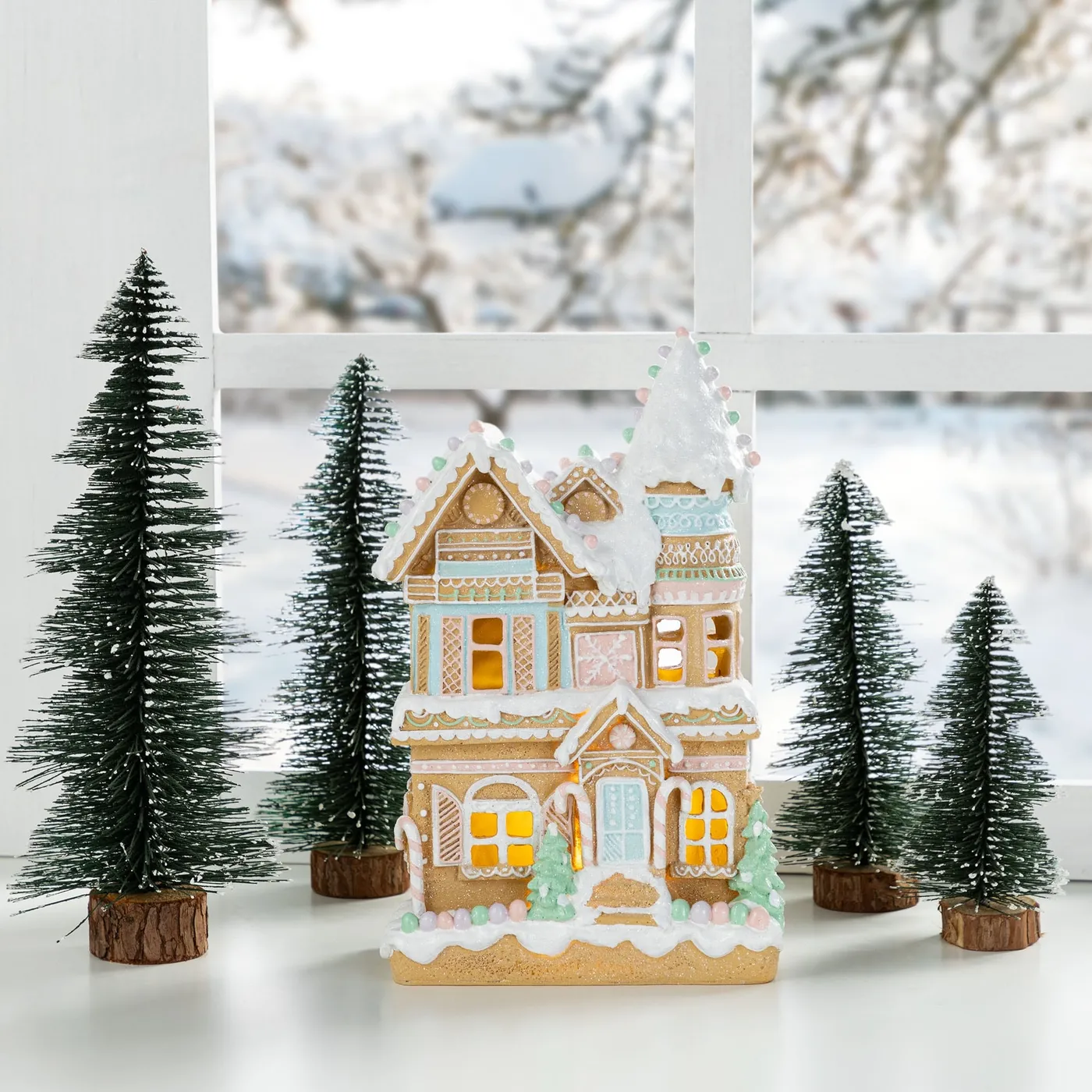 Gingerbread House Christmas House Village Set How To Assemble A Mini  Gingerbread Village