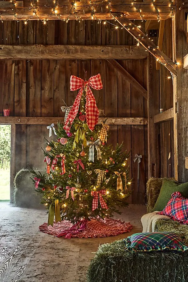 Gingham Bow Tree Topper | Anthropologie