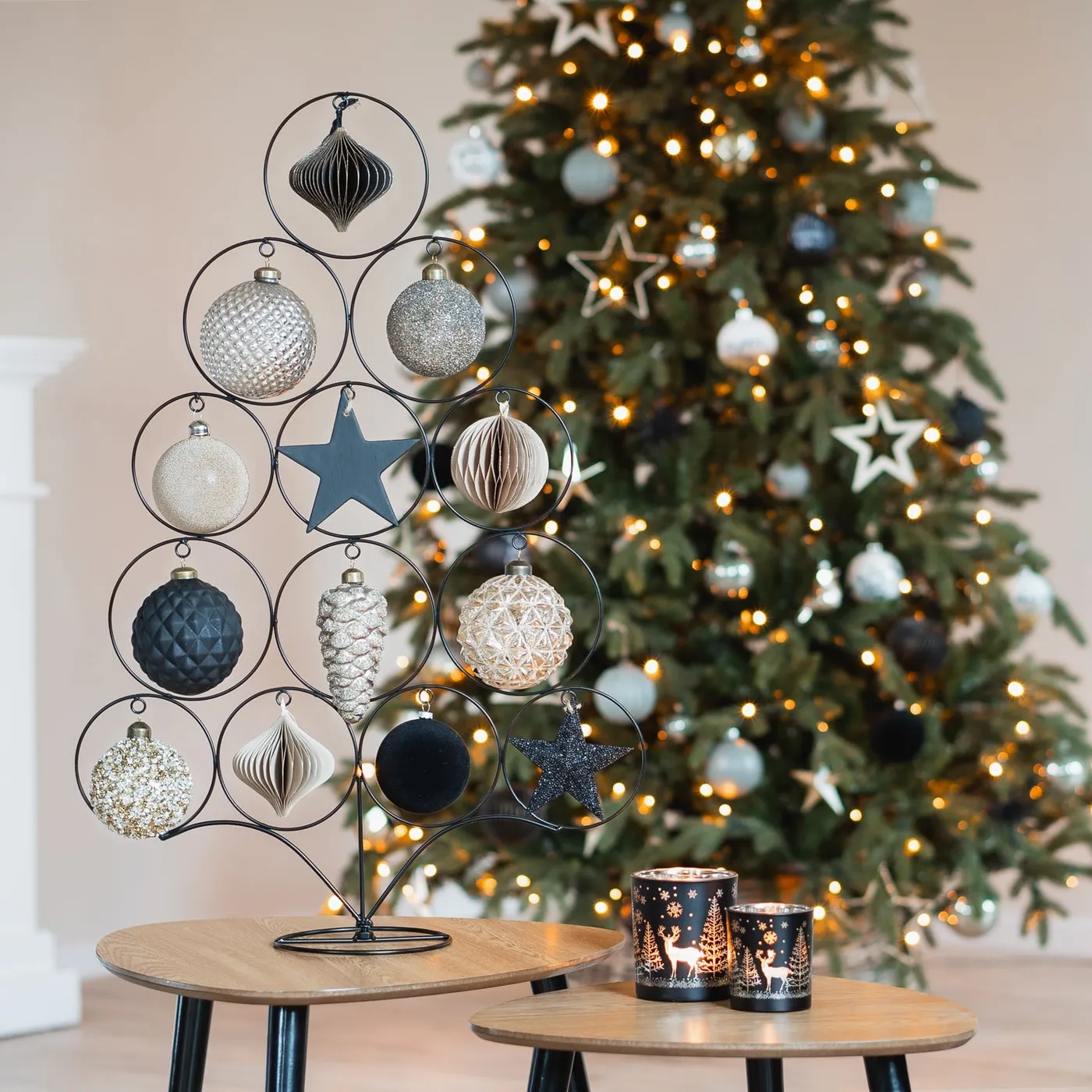 Glass Bauble Pearls Taupe | It's all about Christmas