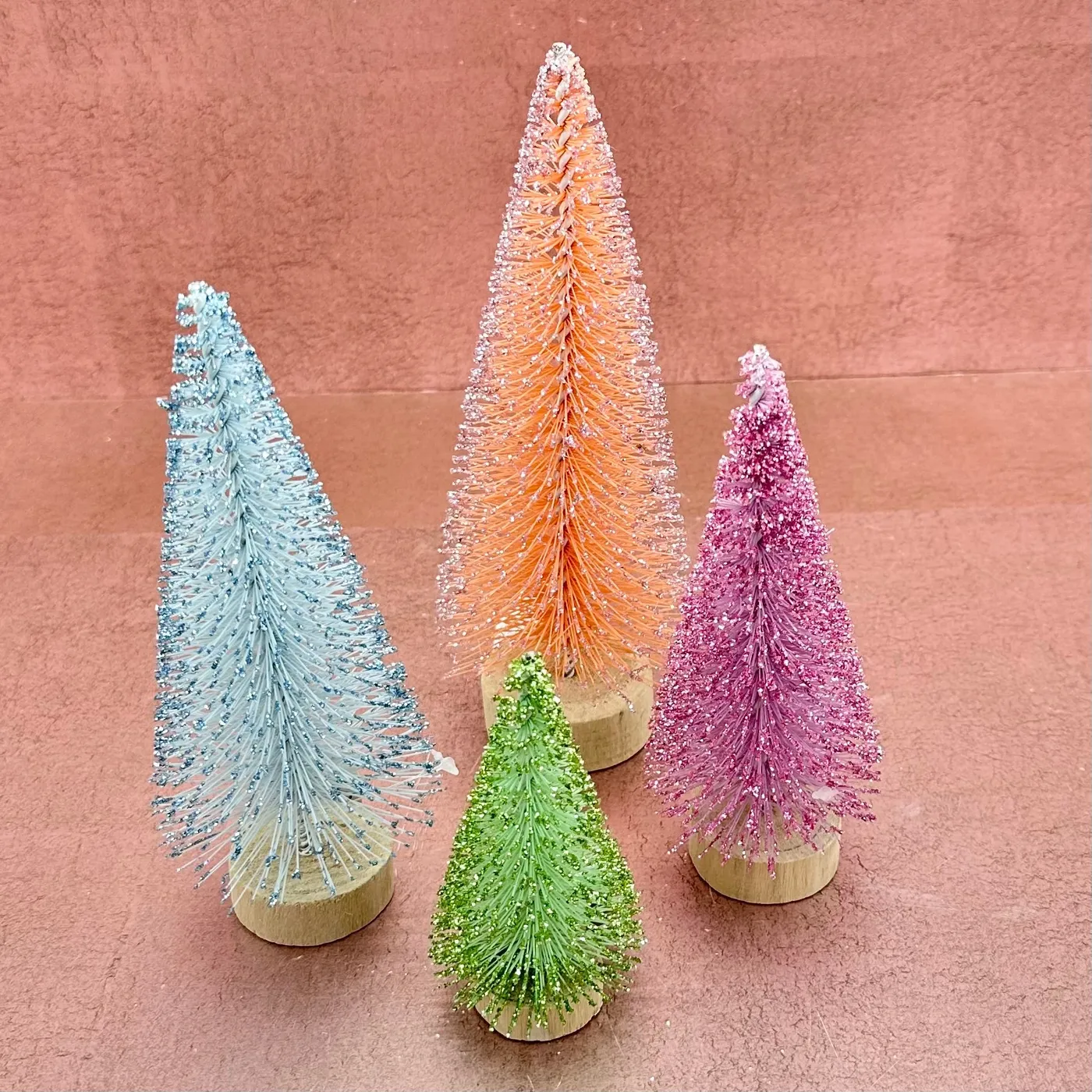 Glitter Bottle Brush Trees | Dwell and Adorn