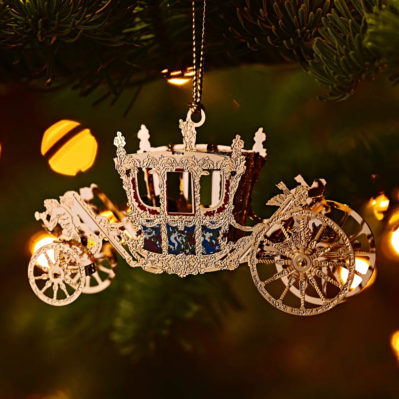 Gold State Coach Christmas Ornament | 24-Carat Gold Plated