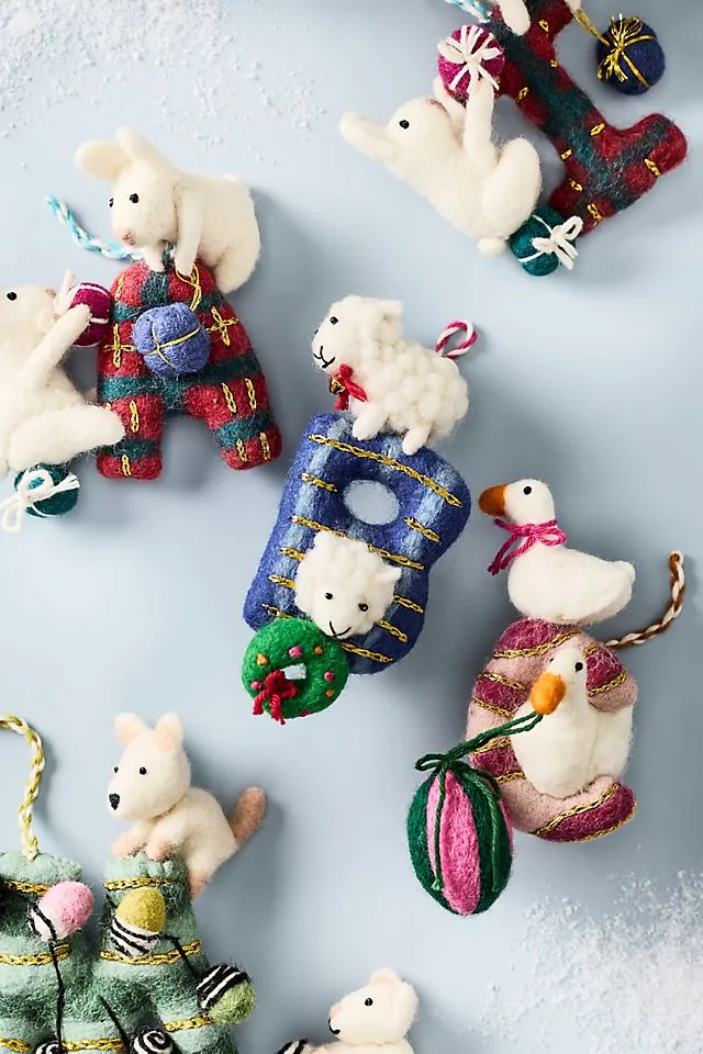 Holiday Helpers Felt Monogram Ornament | AnthroHome