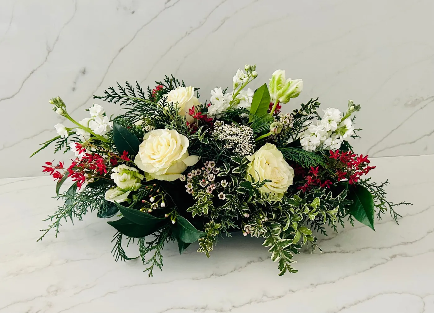 Holiday Long and Low Arrangements
