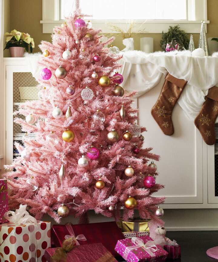 How To Decorate A Pink Tree For Christmas At Home