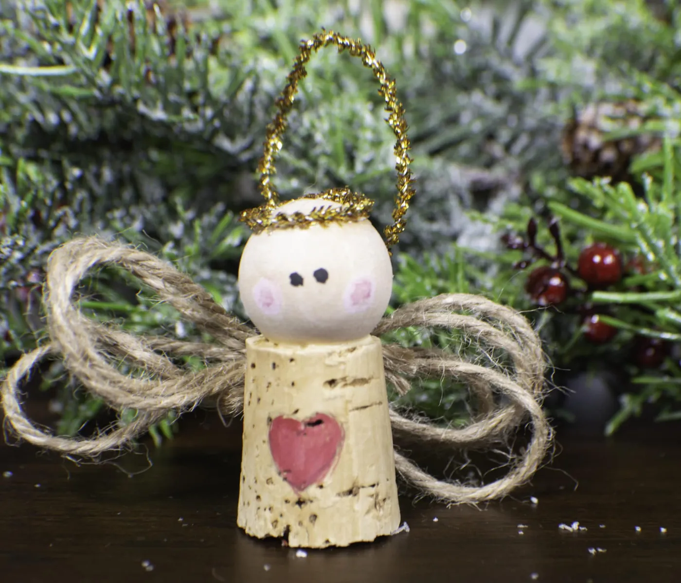 How to Make a Wine Cork Christmas Angel Ornament - Sew Very Crafty