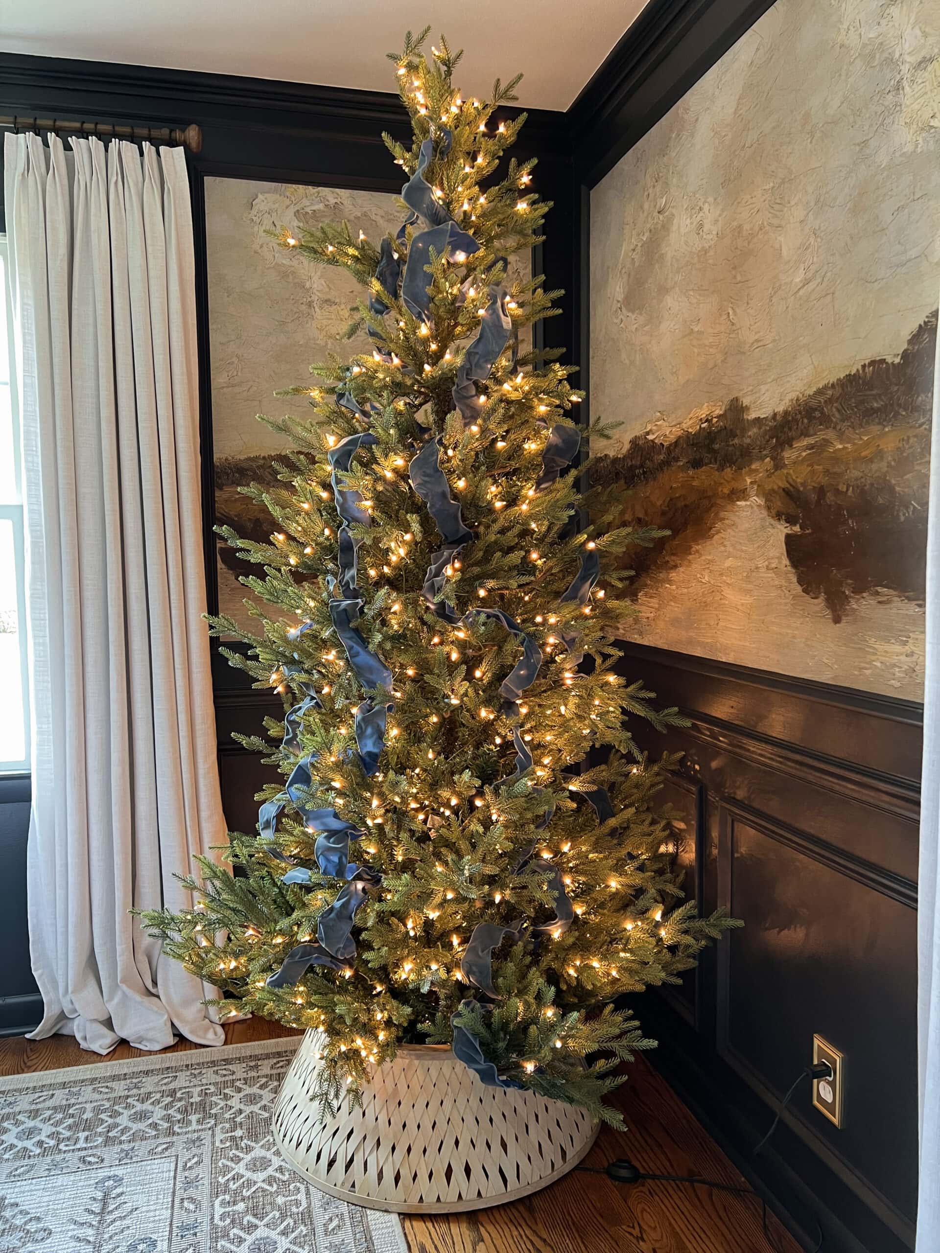 How to Put Christmas Tree Ribbon Decorations on Trees - Bless'er House