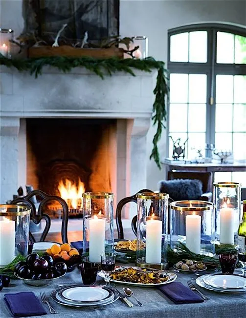 Indigo Blue Christmas Colors, Table Decorations and Setting Ideas