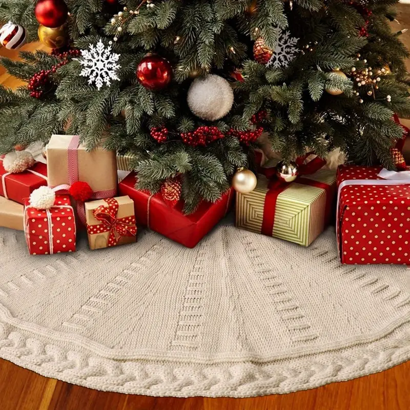 knitted christmas tree skirt 24 inches 35 83 - Temu Oman