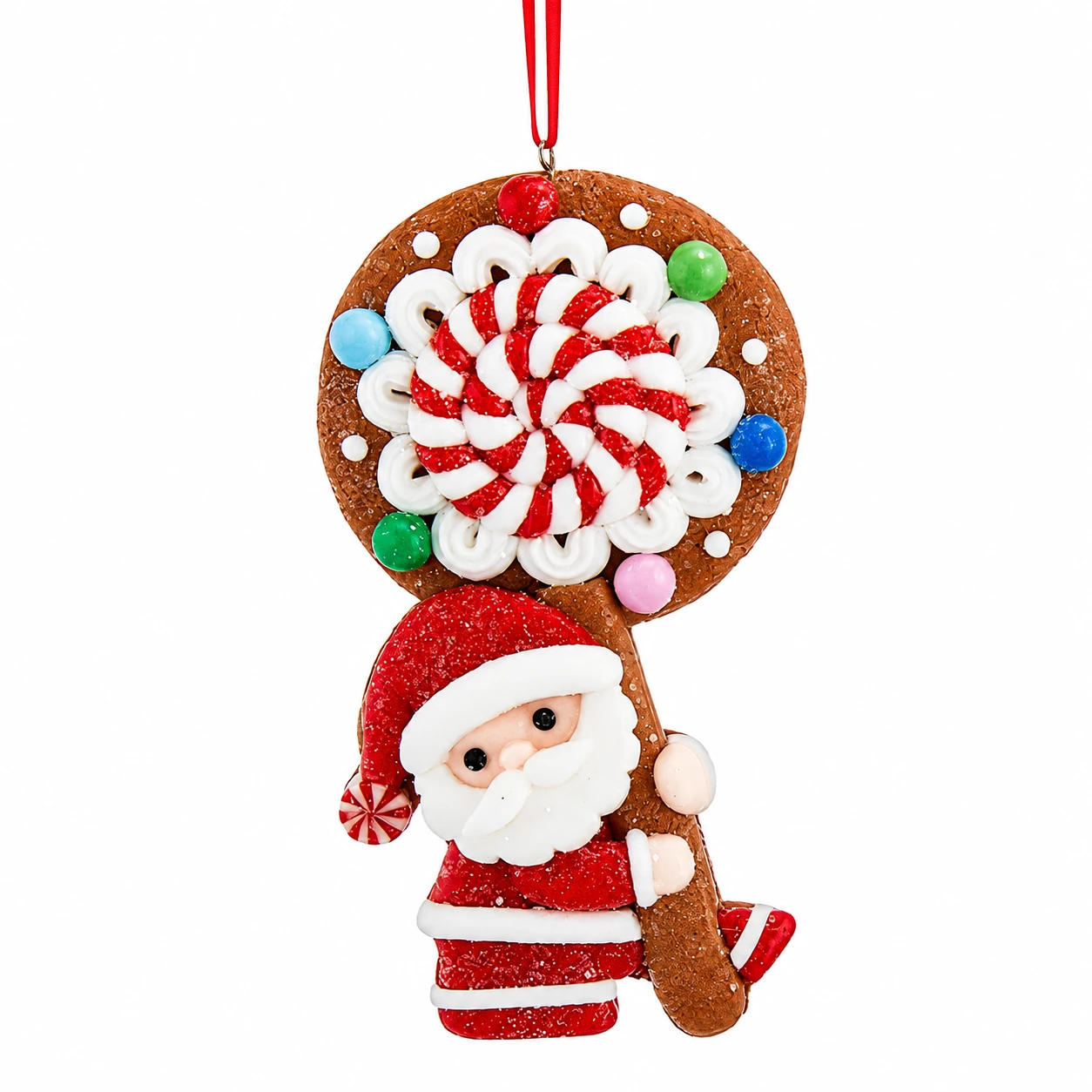 Kurt Adler Gingerbread Santa With Cookie Ornament