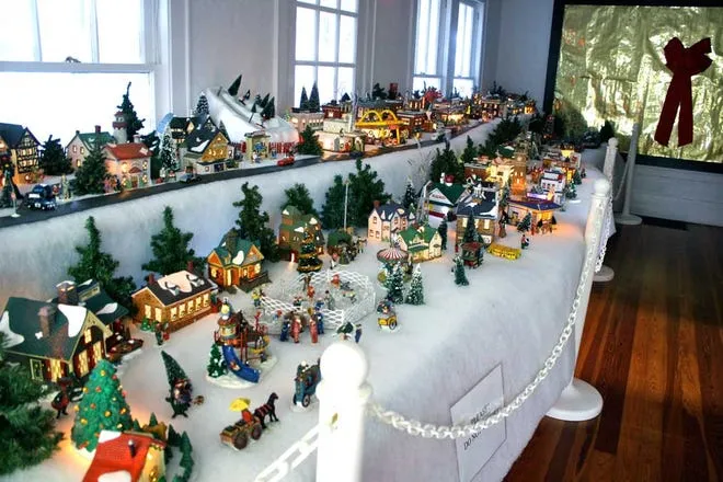 Leisure Services displays miniature Christmas village