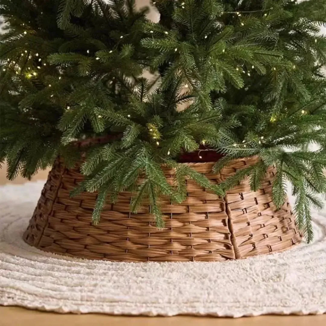 Light Brown Christmas Tree Base Collar | Speckled Space