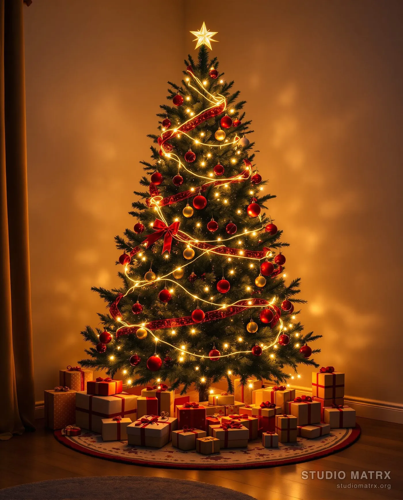 Living Room Christmas Tree — 5 Festive Themes to Recolour | Studio Matrx