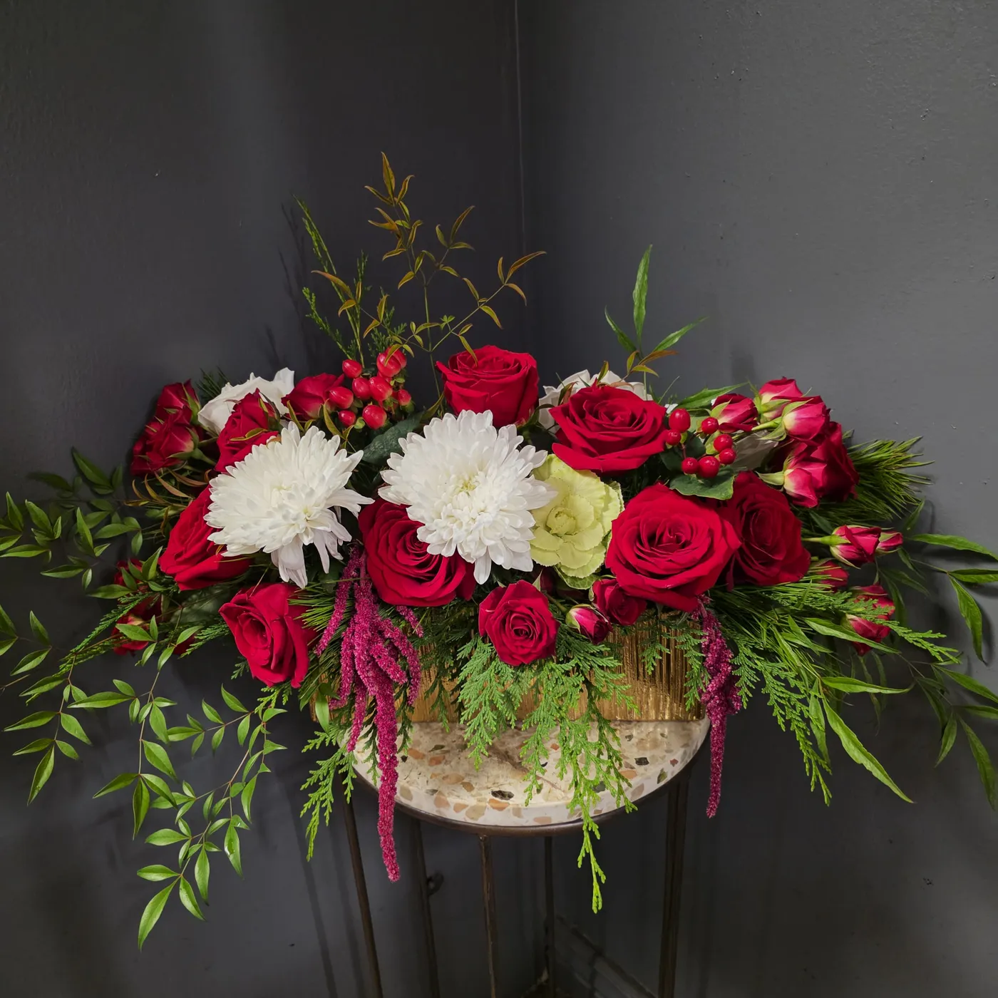 Luxury Holiday Centerpiece in Centennial, CO | Zalea Luxury Florist