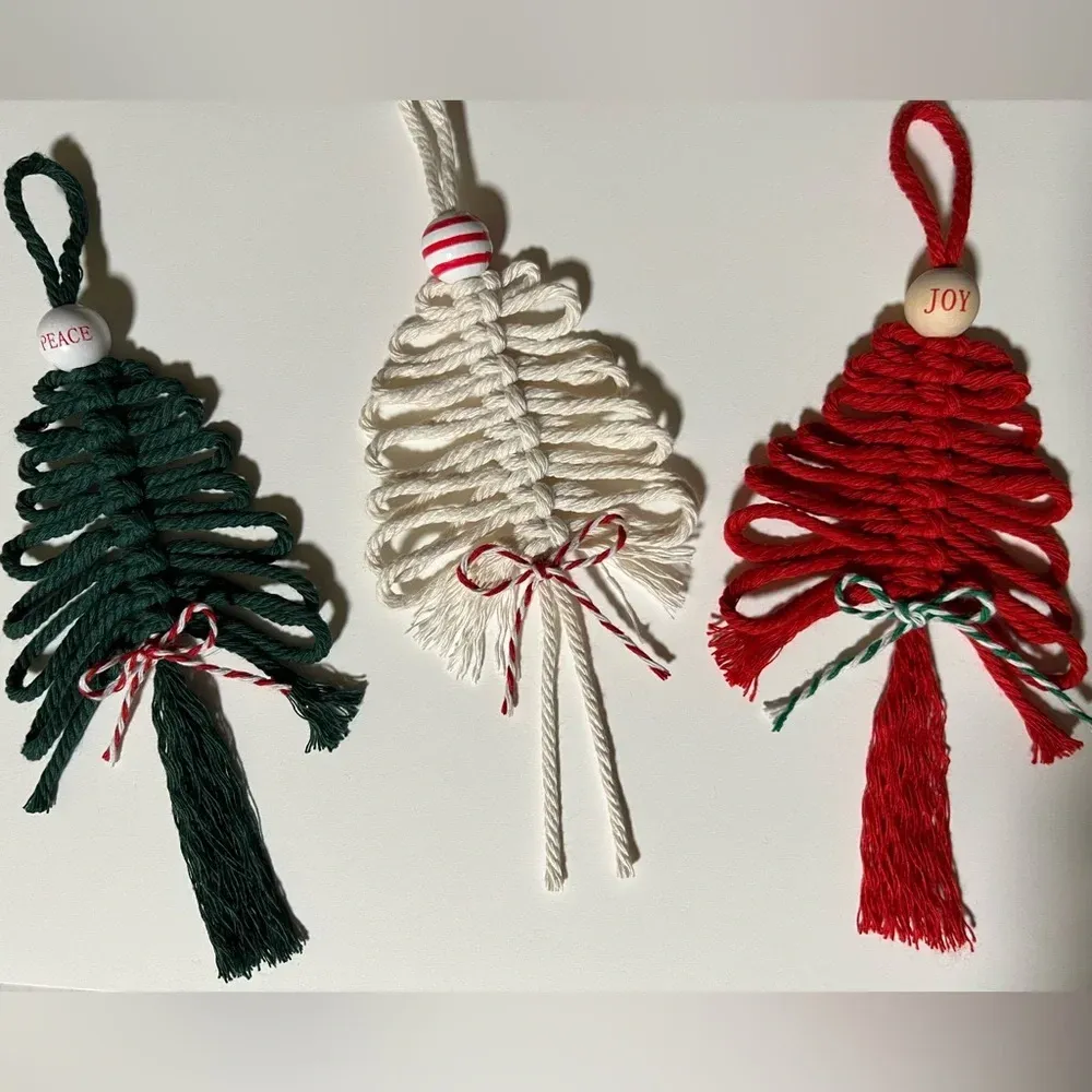 Macrame Christmas tree ornaments ptaufiqphotography.com