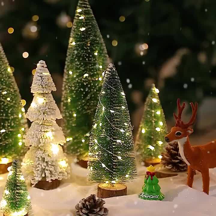 Mini Christmas Tree for Table 10/15/20/25/30cm Miniature Christmas Decorations for Home Small Xmas Tree Pine Cedear with Lights | Lazada Philippines