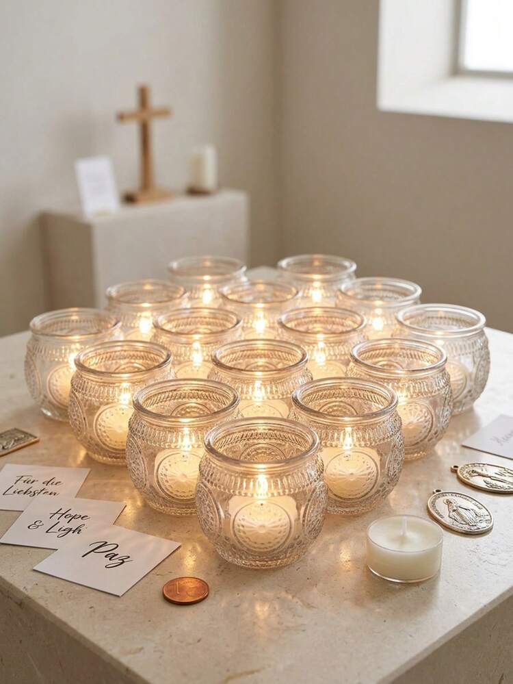 MIni Clear Glass Votive Candle Holders, Vintage Candle Holder, Glass  Tealight Candle Holder Bowl, Tealight Candlesticks For Table Centerpieces,  For Votive/Floating Candles, Home, Bridal Shower, Birt