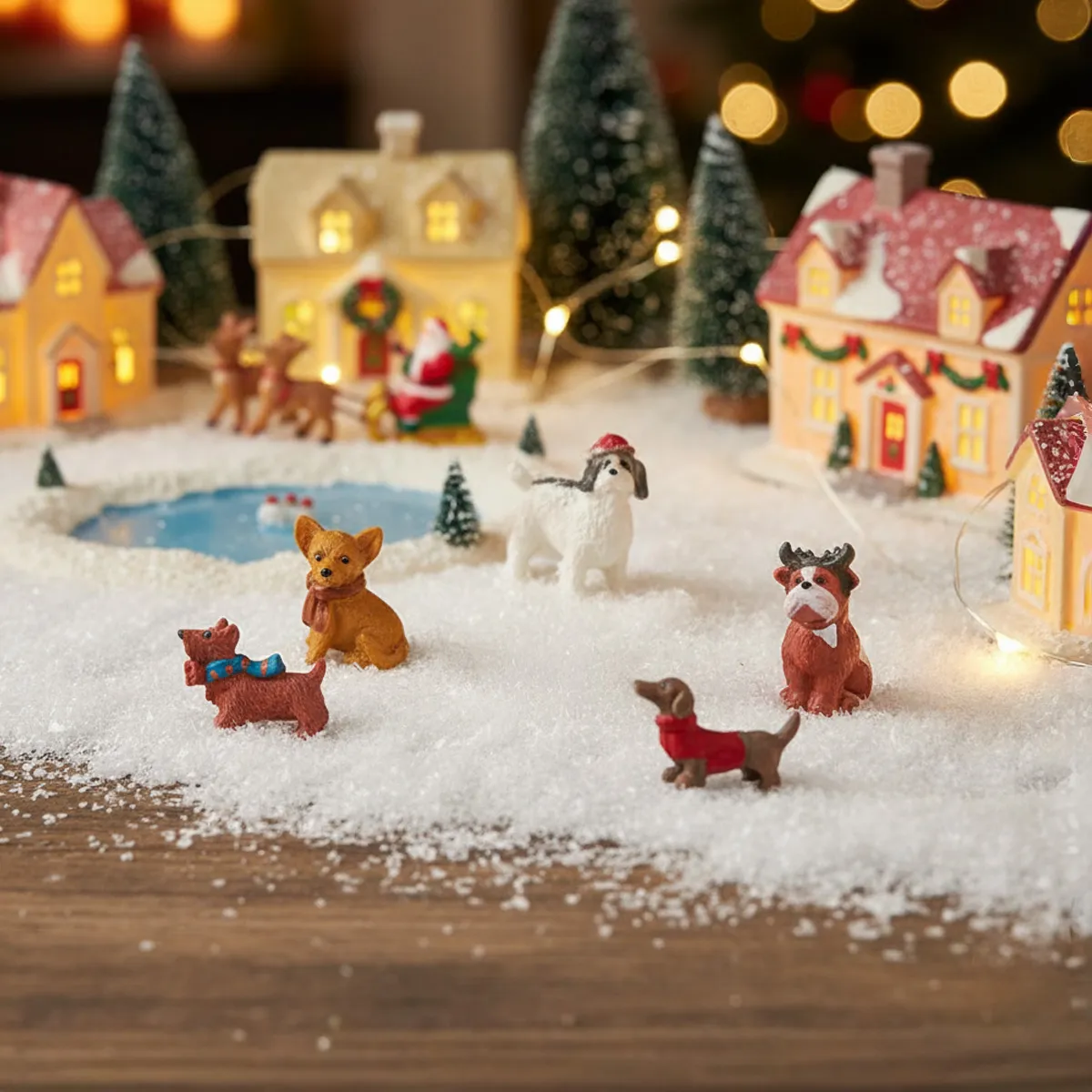 Miniature Christmas Village Figures Miniature Christmas Village Santa's Valley