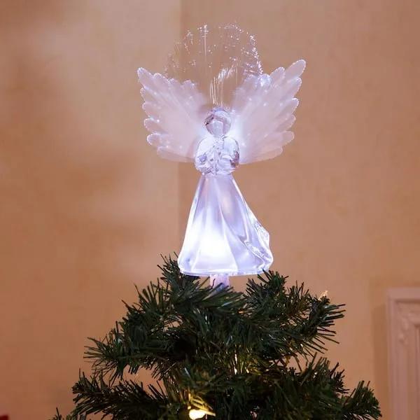 Modern Christmas Angel Tree Topper Capiz Angel Lighted Christmas Tree  Toppers Balsam Hill
