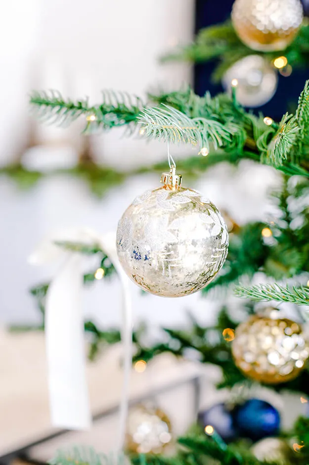 Modern, Simple Blue and Sage Christmas Home Tour