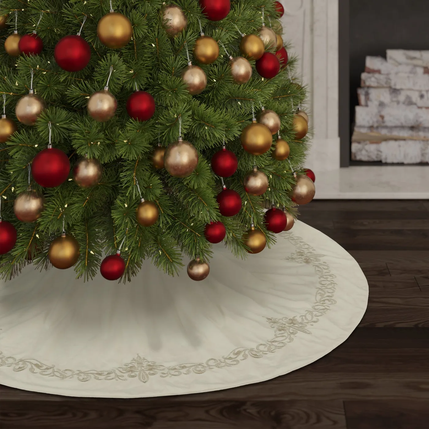 Noelle Holiday Tree Skirt – J. Queen New York Christmas Tree Skirt, Luxury  Holiday Decor, Handmade Locally
