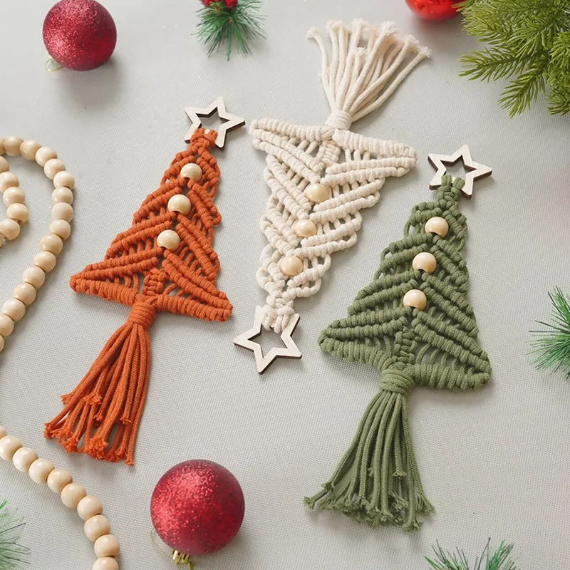 Nordic Christmas Tree Woven Macrame Tapestry – iloveYOLO