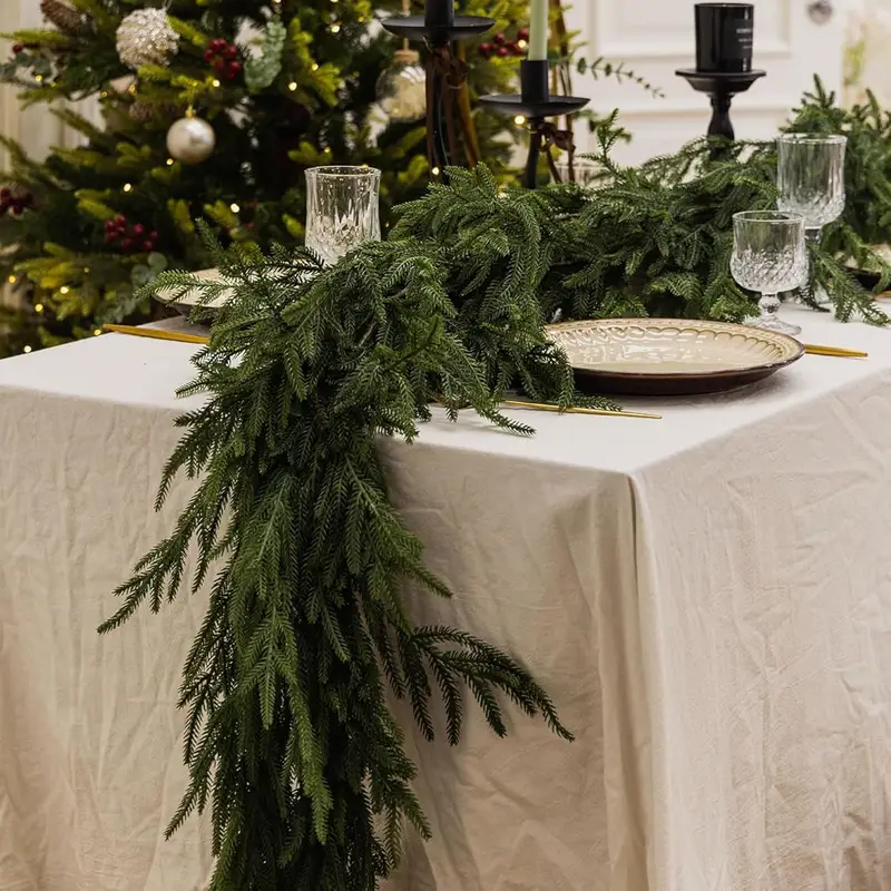 norfolk pine artificial garland lifelike winter greenery - Temu Mauritius