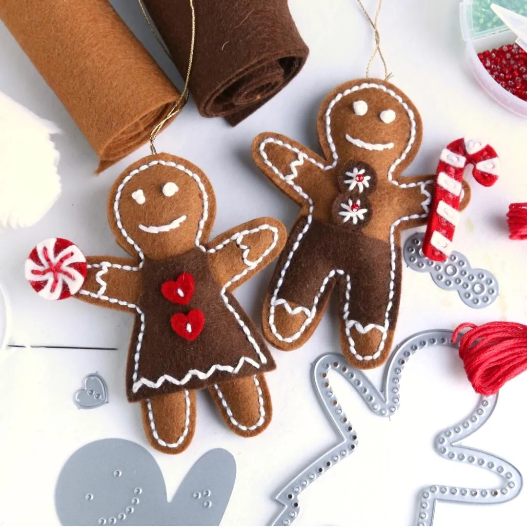 Notable Nest: Christmas in July - Poshta Design Gingerbread Friends Felt  Ornaments