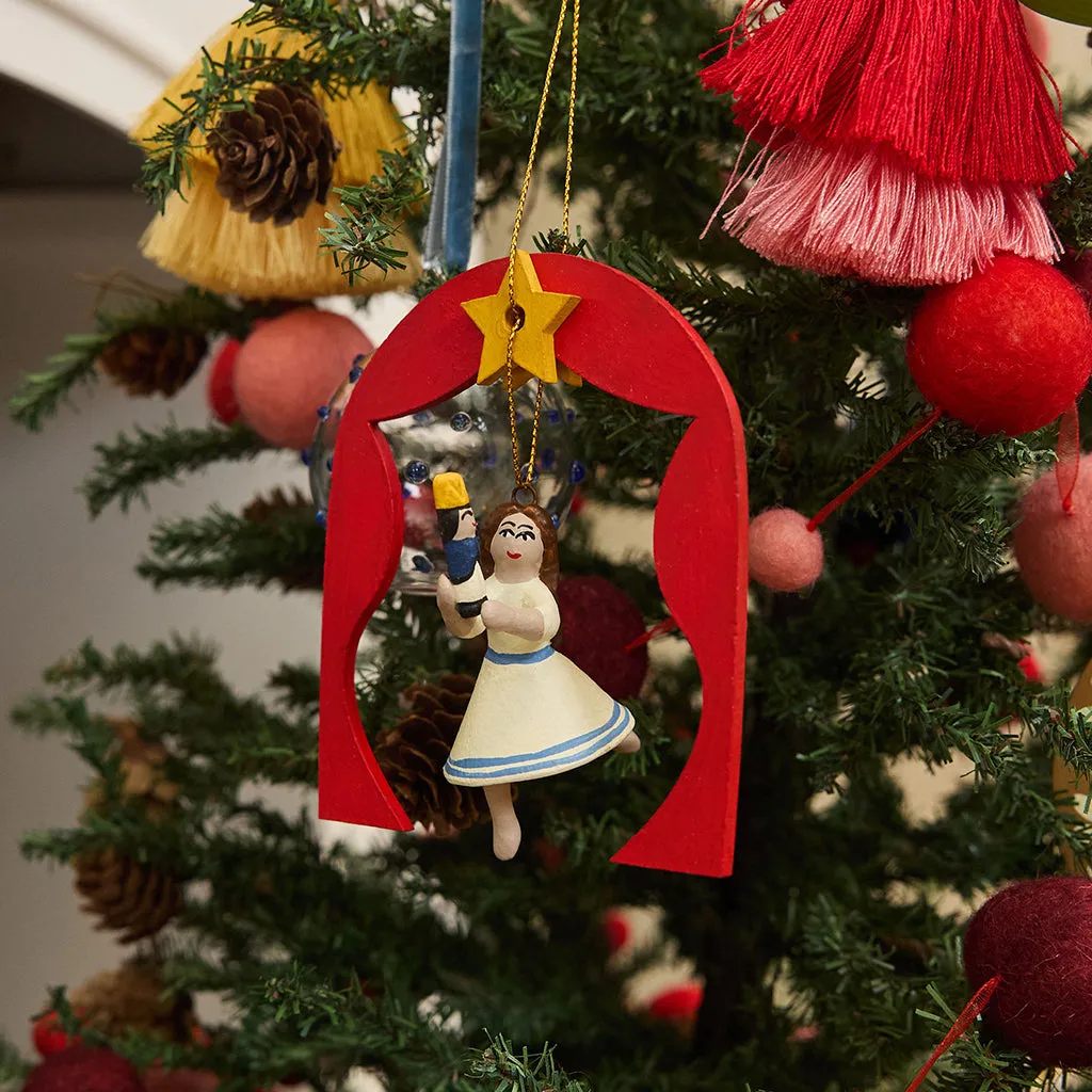 Nutcracker Clara Ballerina Wood Ornament
