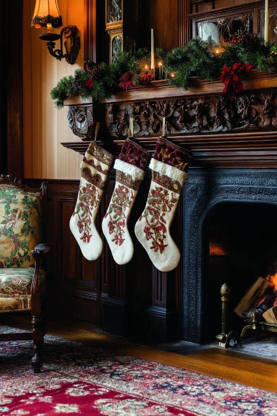 Old Fashioned Vintage Christmas Fireplace 38 Vintage Christmas Decor Ideas  For Timeless Holiday Charm