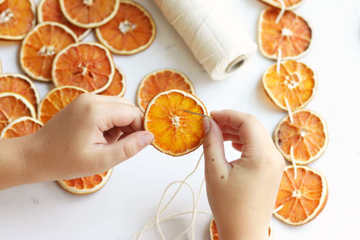 Orange Garland Diy How To Make A Homemade Dried Orange Slice Garland
